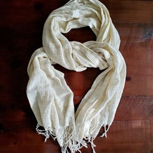 H&M white and gold scarf